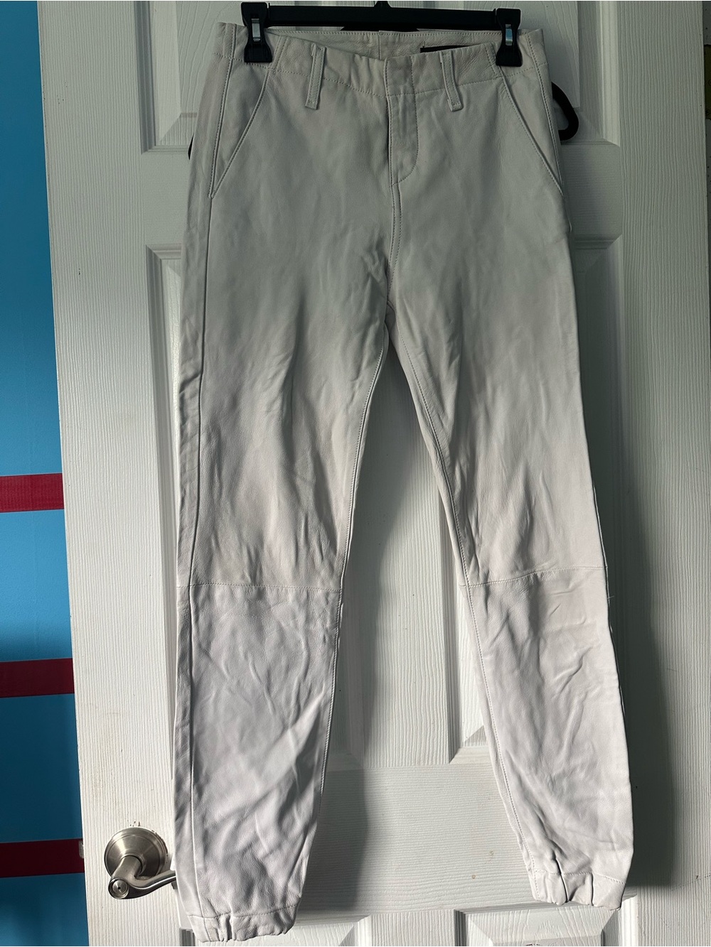 Rag & Bone lambskin leather jogger pants
